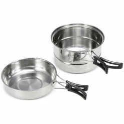 SUPERSELLER Réchaud à Gaz 3 Pièces Camping Batterie De Cuisine En Acier Inoxydable Casserole Poêle à Vapeur Support Extérieur Maison Cuisine Ensemble De Cuisine -Pas Cher Réchaud Boutique 55645057 5