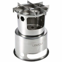 Réchaud à Gaz Lixada Portable Pliant Poêle À Bois Extérieur Léger En Acier Inoxydable Pique-Nique Camping Cuisson Poêle À Bois