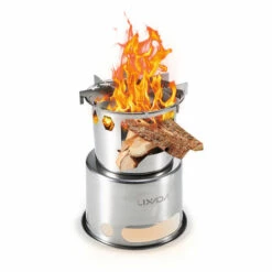 Réchaud à Gaz Lixada Portable Pliant Poêle À Bois Extérieur Léger En Acier Inoxydable Pique-Nique Camping Cuisson Poêle À Bois -Pas Cher Réchaud Boutique 55645058 4