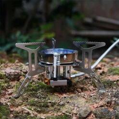 SUPERSELLER Réchaud à Gaz Réchaud à Gaz De Camping Pliable 5800 W 3 Brûleurs Allumage Piezo Léger Coupe-vent Réchaud De Randonnée Réchaud De Cuisine En Plein Air Pour Camping Randonnée Pique-niques - Argent -Pas Cher Réchaud Boutique 55645247 3