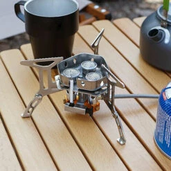SUPERSELLER Réchaud à Gaz Réchaud à Gaz De Camping Pliable 5800 W 3 Brûleurs Allumage Piezo Léger Coupe-vent Réchaud De Randonnée Réchaud De Cuisine En Plein Air Pour Camping Randonnée Pique-niques - Argent -Pas Cher Réchaud Boutique 55645247 4