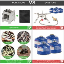 SUPERSELLER Réchaud à Gaz Poêle à Bois Pliant Léger En Titane Portable Poêle De Poche Cuisson En Plein Air Camping Randonnée Pédestre - Poêle En Titane -Pas Cher Réchaud Boutique 55645401 5