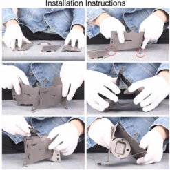 Réchaud à Gaz Réchaud à Alcool Solidifié En Titane Pliant Lixada Pour Le Camping En Plein Air, La Randonnée, La Randonnée - Titane 9 Réchaud à Gaz Réchaud à Alcool Solidifié En Titane Pliant Lixada Pour Le Camping En Plein Air, La Randonnée, La Randonnée - Titane -Pas Cher Réchaud Boutique 55645572 3