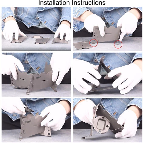Réchaud à Gaz Réchaud à Alcool Solidifié En Titane Pliant Lixada Pour Le Camping En Plein Air, La Randonnée, La Randonnée - Titane 5 Réchaud à Gaz Réchaud à Alcool Solidifié En Titane Pliant Lixada Pour Le Camping En Plein Air, La Randonnée, La Randonnée - Titane – Image 3