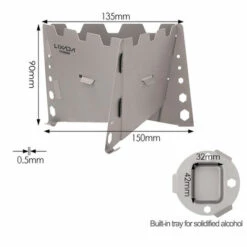 Réchaud à Gaz Réchaud à Alcool Solidifié En Titane Pliant Lixada Pour Le Camping En Plein Air, La Randonnée, La Randonnée - Titane 10 Réchaud à Gaz Réchaud à Alcool Solidifié En Titane Pliant Lixada Pour Le Camping En Plein Air, La Randonnée, La Randonnée - Titane -Pas Cher Réchaud Boutique 55645572 4