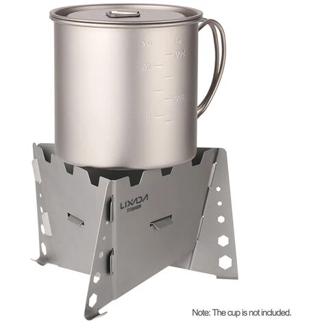Réchaud à Gaz Réchaud à Alcool Solidifié En Titane Pliant Lixada Pour Le Camping En Plein Air, La Randonnée, La Randonnée - Titane 7 Réchaud à Gaz Réchaud à Alcool Solidifié En Titane Pliant Lixada Pour Le Camping En Plein Air, La Randonnée, La Randonnée - Titane – Image 5