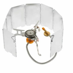 SUPERSELLER Réchaud à Gaz Cuisinière à Gaz De Camping Pliante Portable En Acier Inoxydable Randonnée Pique-nique Cuisinière Avec Pare-brise à 9 Plaques - Poêle Avec Pare-vent