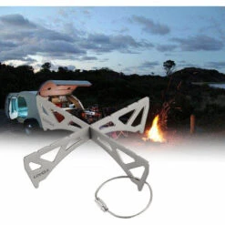 Réchaud à Gaz Lixada Extérieur Portable Mini Poêle Rack Titane/Acier Inoxydable Cross Stand Poêle Support Pot Rack Vapeur Rack Pour Réacteur Poêle - Titane -Pas Cher Réchaud Boutique 55645780 3