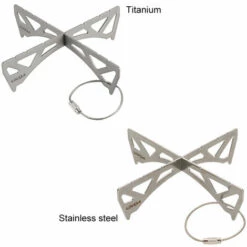 Réchaud à Gaz Lixada Extérieur Portable Mini Poêle Rack Titane/Acier Inoxydable Cross Stand Poêle Support Pot Rack Vapeur Rack Pour Réacteur Poêle - Titane -Pas Cher Réchaud Boutique 55645780 5