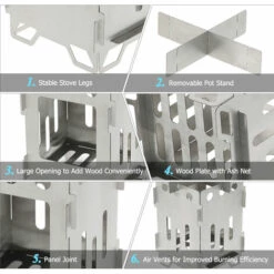 SUPERSELLER Réchaud à Gaz Portable Pliant Camping Poêle à Bois Poêle à Bois Sac à Dos Pour La Survie En Plein Air Cuisine Pique-nique Chasse -Pas Cher Réchaud Boutique 55646141 3