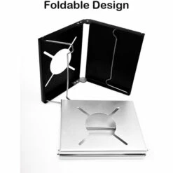 SUPERSELLER Réchaud à Gaz Table De Station De Cuisson De Support De Réchaud De Camp Pliant Coupe-vent Extérieur Pour Le Camping Randonnée Pique-nique Sac à Dos - Le Noir -Pas Cher Réchaud Boutique 55646314 5