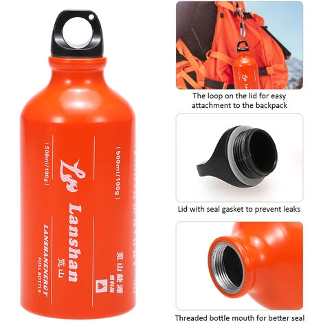 LANSHAN Réchaud à Gaz Bouteille De Carburant Essence 500 Ml Essence Kérosène Alcool Réservoir De Gaz Liquide Bouteille De Stockage De Carburant Pour Camping En Plein Air Réchaud à Mazout Multi-carburant - 500ml 7 LANSHAN Réchaud à Gaz Bouteille De Carburant Essence 500 Ml Essence Kérosène Alcool Réservoir De Gaz Liquide Bouteille De Stockage De Carburant Pour Camping En Plein Air Réchaud à Mazout Multi-carburant - 500ml – Image 5
