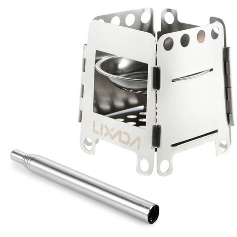 Réchaud à Gaz Lixada Réchaud à Bois Portable En Acier Inoxydable Léger Et Pliable Avec Soufflet Pliable Pour La Cuisine En Plein Air, Le Camping, La Randonnée - Poêle à Soufflet 4 Réchaud à Gaz Lixada Réchaud à Bois Portable En Acier Inoxydable Léger Et Pliable Avec Soufflet Pliable Pour La Cuisine En Plein Air, Le Camping, La Randonnée - Poêle à Soufflet – Image 2