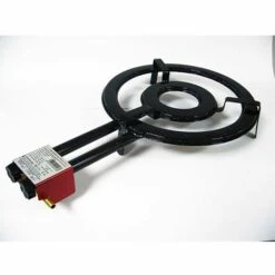 Poêle à Paella Au Gaz Butane, 2 Brûleurs, Plat, 43 Cm S-430 Belseher