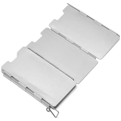FONTAINEBLEAU Pare-Vent Pliable Aluminium, 10 Plaques Camping Plein Air Pare-Brise, Ultra Iéger Portable Cuisinière Pour Rechaud De Camping, Pique-Nique Cuisinière à Gaz,Fonepro 4 FONTAINEBLEAU Pare-Vent Pliable Aluminium, 10 Plaques Camping Plein Air Pare-Brise, Ultra Iéger Portable Cuisinière Pour Rechaud De Camping, Pique-Nique Cuisinière à Gaz,Fonepro – Image 2