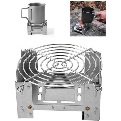 FLYME Poêle D'alcool Extérieur Mini Poêle À Combustible Solide Pliable Pour Camping Picnic 5 FLYME Poêle D'alcool Extérieur Mini Poêle À Combustible Solide Pliable Pour Camping Picnic – Image 3