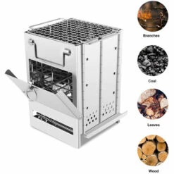 SUPERSELLER Barbecue Charbon Réchaud Pliant De Camping Avec Sac De Rangement De Gril De BBQ Réchaud à Bois Réchaud De Barbecue Pliable Pour Voyager Randonnée Camping Pique-nique BBQ - Argent 9 SUPERSELLER Barbecue Charbon Réchaud Pliant De Camping Avec Sac De Rangement De Gril De BBQ Réchaud à Bois Réchaud De Barbecue Pliable Pour Voyager Randonnée Camping Pique-nique BBQ - Argent -Pas Cher Réchaud Boutique 56802076 3