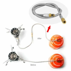 BRS Adaptateur De Cuisinière à Gaz Pour Tuyau D'extension De 44 Cm Pour Réservoir De Bouteilles De Camping En Plein Air , Argent - Argent -Pas Cher Réchaud Boutique 56806836 4