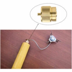 SUPERSELLER Adaptateur De Réservoir De Carburant Propane Sortie De Valve Lindal Réservoir De Réchaud De Camping Convertir L'adaptateur De Réservoir De Gaz Entrée De Cylindre De 1 LB -Pas Cher Réchaud Boutique 56807447 3