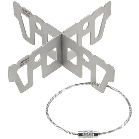 Lixada Titane Alcool Réchaud Rack Cross Stand Camping Réchaud Stand Support Rack - Modèle 1 4 Lixada Titane Alcool Réchaud Rack Cross Stand Camping Réchaud Stand Support Rack - Modèle 1 – Image 2