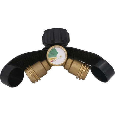 SUPERSELLER Adaptateur Propane Y-Splitter Avec Jauge Adaptateur De Gaz LP à 2 Voies Connecteur En T Pour Barbecue , 1 Pc - 1 Pc 5 SUPERSELLER Adaptateur Propane Y-Splitter Avec Jauge Adaptateur De Gaz LP à 2 Voies Connecteur En T Pour Barbecue , 1 Pc - 1 Pc – Image 3