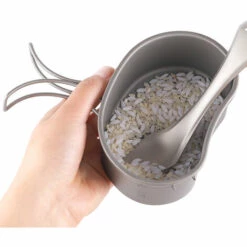 Lixada Outdoor Camping Titanium Canteen Set 380ml 750ml Hanging Pot Home Picnic Backpacking , Titane - Titane -Pas Cher Réchaud Boutique 56807723 3