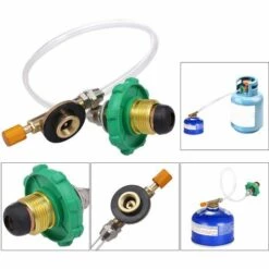 SUPERSELLER Adaptateur De Recharge De Propane Pour Réchaud De Camping Adaptateur De Bouteille De Coupleur De Réservoir De Cylindre Plat