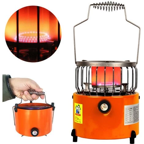 APG 2 En 1 2000W Portable Chauffage Camping Réchaud Chauffage Cuisinière Pour La Cuisson Sac À Dos Pêche Sur Glace Camping Randonnée , Orange - Orange 4 APG 2 En 1 2000W Portable Chauffage Camping Réchaud Chauffage Cuisinière Pour La Cuisson Sac À Dos Pêche Sur Glace Camping Randonnée , Orange - Orange – Image 2