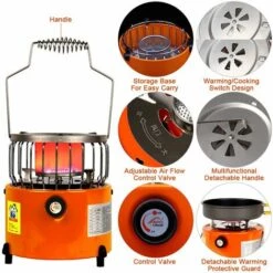 APG 2 En 1 2000W Portable Chauffage Camping Réchaud Chauffage Cuisinière Pour La Cuisson Sac À Dos Pêche Sur Glace Camping Randonnée , Orange - Orange 10 APG 2 En 1 2000W Portable Chauffage Camping Réchaud Chauffage Cuisinière Pour La Cuisson Sac À Dos Pêche Sur Glace Camping Randonnée , Orange - Orange -Pas Cher Réchaud Boutique 56807797 4