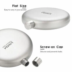 Lixada 180 Ml étanche Titane Flacon Alcool Whisky Vin Flacon Pour Camping En Plein Air Sac à Dos Voyage Pique-nique , TA8609 - TA8609 -Pas Cher Réchaud Boutique 56807801 4