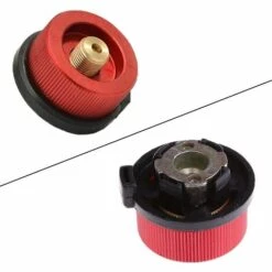 BARES Connecteur De Réchaud De Camping, 2 Pièces Adaptateur De Gaz Camping, Adaptateur De Bouteille De Gaz, Connecteur De Poêle Pour Réchaud De Camping Bruleur Poêle (Rouge) -Pas Cher Réchaud Boutique 56837801 5