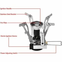 FLYME Réchaud De Camping à Gaz Portable, Mini Réchauds De Camping Sac à Dos Légers Portables Pour Activités De Plein Air (Noir) -Pas Cher Réchaud Boutique 57482266 3