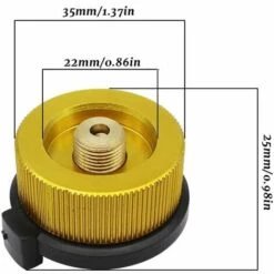 FLYME Adaptateur De Bouteille De Gaz De Camping 2 Pièces Adaptateur De Gaz Adaptateur De Tête Connecteur De Buse Adaptateur De Valve De Cuisinière à Gaz Pour Réservoir De Butane à Visser -Pas Cher Réchaud Boutique 57882340 2
