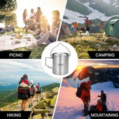 Aomiun 750 Ml En Acier Inoxydable Pot Portable Tasse à Eau Tasse Avec Couvercle Et Poignée Pliable Camping En Plein Air Cuisine Pique-nique - Pot - Pot 10 Aomiun 750 Ml En Acier Inoxydable Pot Portable Tasse à Eau Tasse Avec Couvercle Et Poignée Pliable Camping En Plein Air Cuisine Pique-nique - Pot - Pot -Pas Cher Réchaud Boutique 57922626 4
