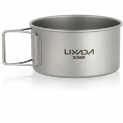 Lixada Bol En Titane Avec Poignées Pliantes Dîner Conteneur De Nourriture Pour Camping En Plein Air Randonnée Sac à Dos -Pas Cher Réchaud Boutique 57923173 4