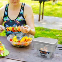 ASUPERMALL Réchaud à Alcool Pliable Pour L'extérieur, Réchaud à Alcool Portable + 2 Bouteilles D'alcool, Adapté Au Camping, à La Randonnée Et Au Pique-nique. -Pas Cher Réchaud Boutique 58066675 3