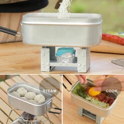 ASUPERMALL Réchaud à Alcool Pliable Pour L'extérieur, Réchaud à Alcool Portable + 2 Bouteilles D'alcool, Adapté Au Camping, à La Randonnée Et Au Pique-nique. -Pas Cher Réchaud Boutique 58066675 5