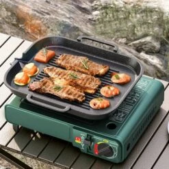 AIDUCHO Réchaud à Cassette Réchaud De Terrain Extérieur Cuisinière Feu Chaudière Cass Portable Carte Magnétique Réchaud à Gaz Réchaud à Gaz Réchaud à Gaz