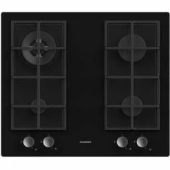 ROSIERES Plaque Gaz ROSIèRES 9450W 60cm, RVG6BR4SB - Noir