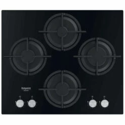HOTPOINT ARISTON HOTPOINT- HAGS61SBK - Table De Cuisson Gaz - 4 Foyers - 7300W - L55.8 X L48.3cm -Noir -Pas Cher Réchaud Boutique 58267062 2