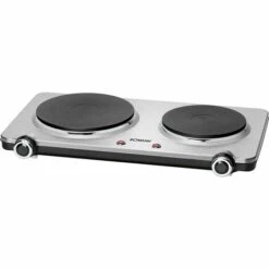 Bomann DKP5033 Double Four électrique 2 Plaques De Cuisson 18,5 Cm Et 15,5 Cm 1500W-1000W Argent - Argent