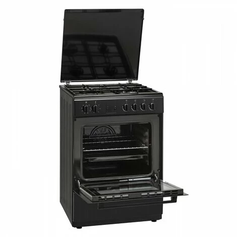 CONTINENTAL EDISON - CECG6065FCB Cuisiniere Table Gaz-4 Foyers-Four électrique Chaleur Brassée-Catalyse-65 L-L 60 X H 85 Cm-Noir 4 CONTINENTAL EDISON - CECG6065FCB Cuisiniere Table Gaz-4 Foyers-Four électrique Chaleur Brassée-Catalyse-65 L-L 60 X H 85 Cm-Noir – Image 2