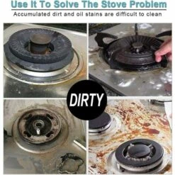 CHANCEY 8Pcs Plaque De Cuisson à Gaz Protection En Téflon Argent Plaque Cuisson Gaz Protection Gaziniere Gaz Protection Cuisinière à Brûleurs Gaz Protection Anti-corrosion Anti-adhésif Pour Cuisine，SEMAket -Pas Cher Réchaud Boutique 58806166 3