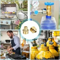 GUAZHUNIFR Adaptateur De Gaz Adaptateur De Tuyau Gaz En Cuivre Adaptateur Connexion Bouteille Gaz , 2 Pièces -Pas Cher Réchaud Boutique 59085026 3