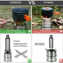TOMSHOO Réchaud à Bois Pliable Et Coupe-vent Portable Réchaud à Alcool Compact En Acier Inoxydable Avec Soufflet Camping En Plein Air Randonnée Pique-nique BBQ, Réchaud + Soufflet 11 TOMSHOO Réchaud à Bois Pliable Et Coupe-vent Portable Réchaud à Alcool Compact En Acier Inoxydable Avec Soufflet Camping En Plein Air Randonnée Pique-nique BBQ, Réchaud + Soufflet -Pas Cher Réchaud Boutique 59284370 5