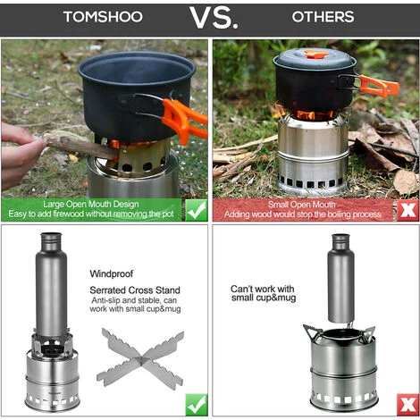 TOMSHOO Réchaud à Bois Pliable Et Coupe-vent Portable Réchaud à Alcool Compact En Acier Inoxydable Avec Soufflet Camping En Plein Air Randonnée Pique-nique BBQ, Réchaud + Soufflet 7 TOMSHOO Réchaud à Bois Pliable Et Coupe-vent Portable Réchaud à Alcool Compact En Acier Inoxydable Avec Soufflet Camping En Plein Air Randonnée Pique-nique BBQ, Réchaud + Soufflet – Image 5