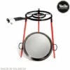 Ensemble De Poêles à Paella Polies 46cm Avec Trépied Et Brûleur à Gaz 400mm Vaello. 2 Ensemble De Poêles à Paella Polies 46cm Avec Trépied Et Brûleur à Gaz 400mm Vaello. -Pas Cher Réchaud Boutique 59327175 1