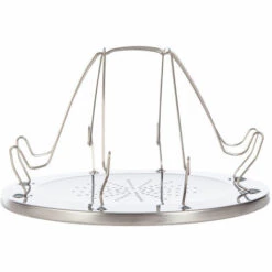 ASUPERMALL Réchaud De Camping Pliant Grille-pain Grille-pain En Acier Inoxydable 4 Tranches Grille-pain Portable Extérieur Pour Camping Randonnée Pique-nique Barbecue, Argent
