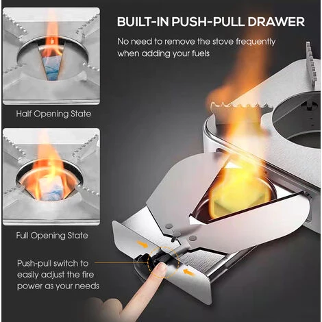ASUPERMALL Réchaud à Alcool Avec Tiroir Coulissant, Brûleur à Alcool Pour Le Barbecue Extérieur, Le Camping Et La Randonnée 4 ASUPERMALL Réchaud à Alcool Avec Tiroir Coulissant, Brûleur à Alcool Pour Le Barbecue Extérieur, Le Camping Et La Randonnée – Image 2