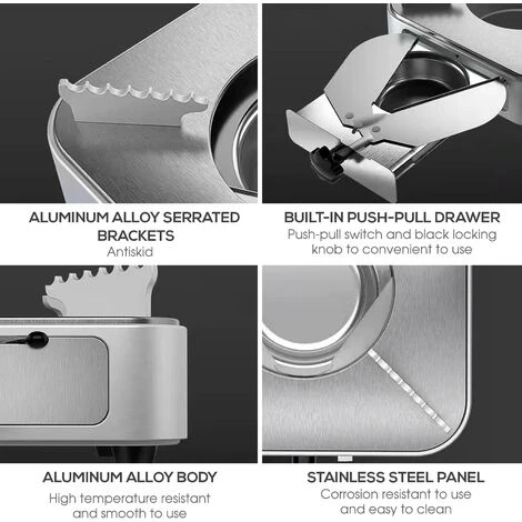 ASUPERMALL Réchaud à Alcool Avec Tiroir Coulissant, Brûleur à Alcool Pour Le Barbecue Extérieur, Le Camping Et La Randonnée 5 ASUPERMALL Réchaud à Alcool Avec Tiroir Coulissant, Brûleur à Alcool Pour Le Barbecue Extérieur, Le Camping Et La Randonnée – Image 3